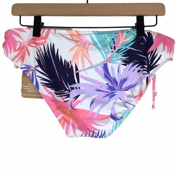 HOBIE Bikini Bottom Swim Swimsuit Floral Tropical Surf Adjustable Size XL NWT - Picture 2 of 9